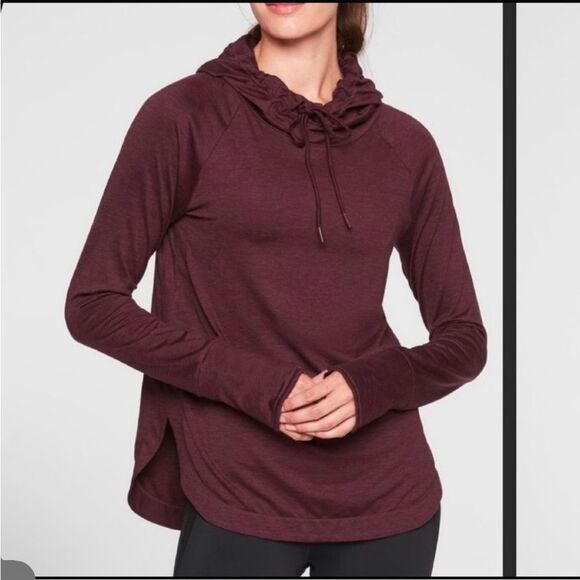 Athleta Women's Uptempo Hoodie Sweatshirt in Burgundy Sz. Small Style 382882 - Picture 1 of 11